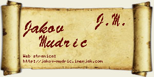 Jakov Mudrić vizit kartica